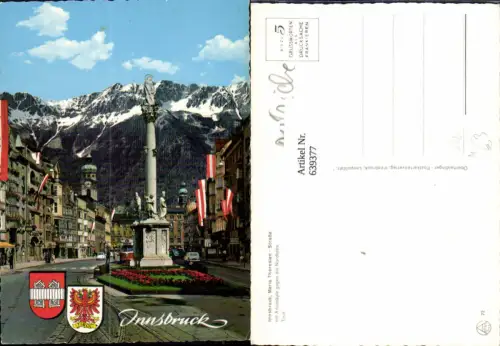 639377,Innsbruck Maria-Theresien-Straße Annasäule Nordkette VW Käfer