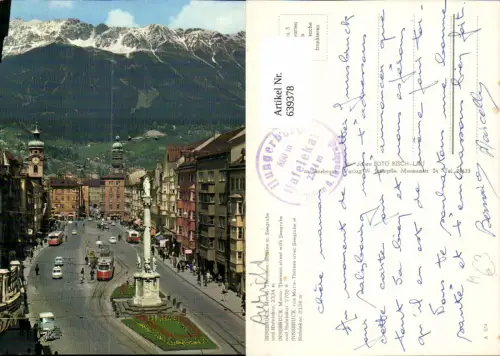 639378,Innsbruck Maria-Theresien-Straße Annasäule Seegrube Hafelekar VW Käfer