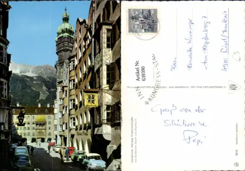 639390,Innsbruck Herzog-Friedrichstraße m. Goldenem Dachl u. Stadtturm