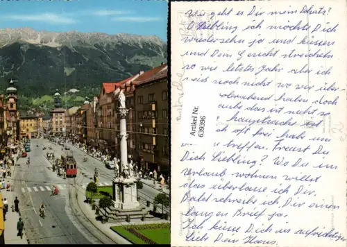 639396,Innsbruck Maria-Theresien-Straße m. Annasäule Straßenbahn