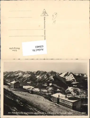 639483,Foto Ak Innsbruck-Igls Patscherkofel Kopfstation Seilbahn Schutzhaus m. Stubaier Alpen