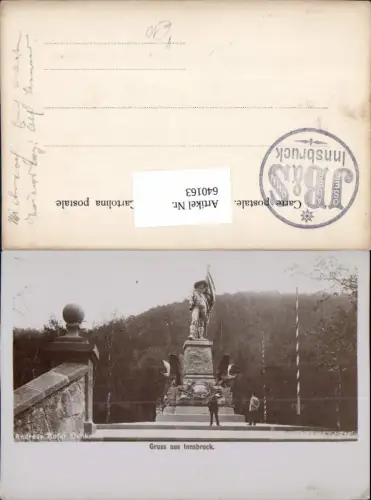640163,tolle Foto-AK Fritz Gratl Innsbruck Berg Isel Andreas Hofer Denkmal