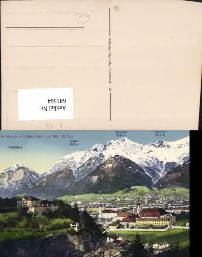 641564,Innsbruck mit Berg Isel u. Stift Wilten