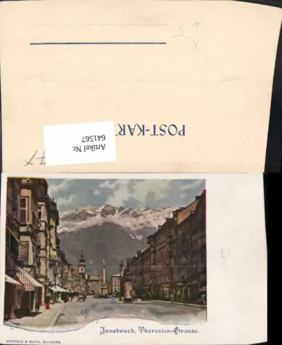 641567,Künstler Ak Innsbruck Maria-Theresien-Straße