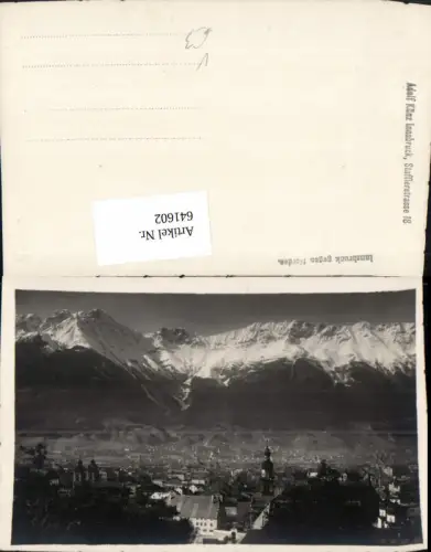 641602,Foto Ak Innsbruck geg. Norden pub Adolf Künz