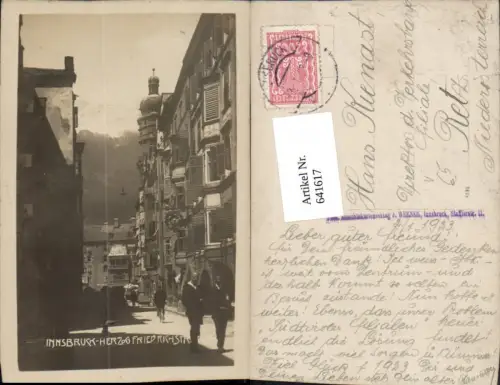 641617,Foto Ak Innsbruck Herzog-Friedrich-Straße Goldenes Dachl pub J. Werner