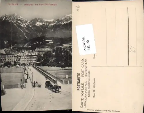 641620,Innsbruck Innbrücke m. Frau-Hitt-Gebirge Kutsche Brücke pub Fritz Gratl