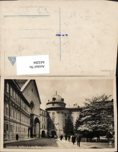 643284,Foto Ak Innsbruck Hofkirche m. Burg