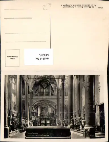 643285,Foto Ak Innsbruck Inneres d. Hofkirche Ritter Rüstung