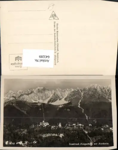 643289,Foto Ak Innsbruck Hungerburg m. Nordkette