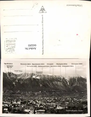 643293,Foto Ak Innsbruck geg. Norden