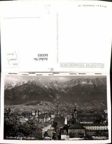643303,Foto Ak Innsbruck geg. Nordkette pub H. Huber 5166