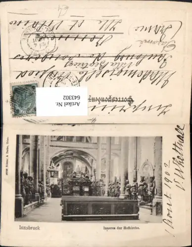 643302,Innsbruck Inneres d. Hofkirche Ritter Rüstung