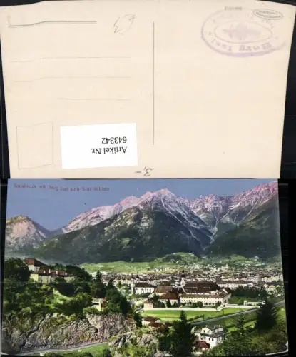 643342,Innsbruck mit Berg Isel u. Stift Wilten