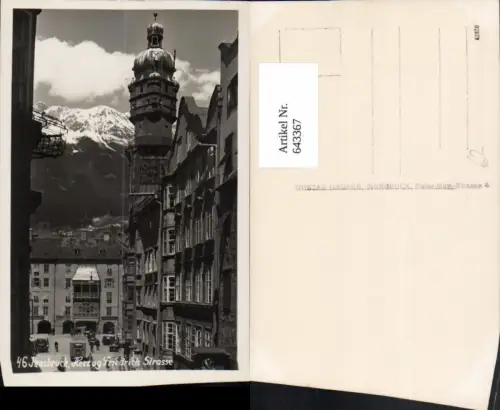 643367,Foto Ak Innsbruck Herzog-Friedrich-Strasse Goldenes Dachl