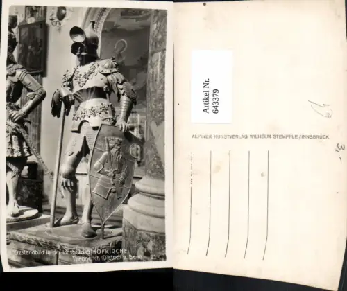 643379,Foto Ak Innsbruck Erzstandbild Hofkirche Theoderich Dietrich v. Berg Ritter Rüstung
