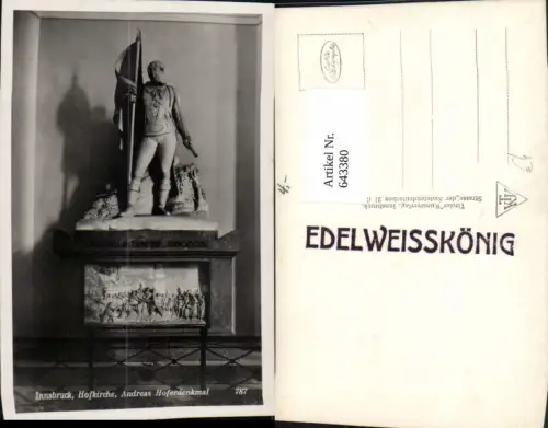 643380,Foto Ak Innsbruck Hofkirche Andreas-Hoferdenkmal