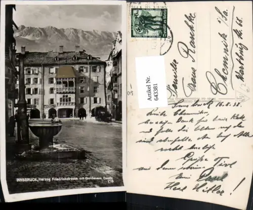 643381,Foto Ak Innsbruck Herzog Friedrichstrasse Goldenes Dachl Goldverzierung