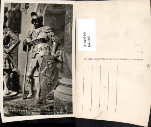 643385,Foto Ak Innsbruck Erzstandbild Hofkirche Theoderich Dietrich v. Berg Ritter Rüstung