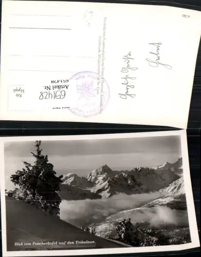651428,Foto Ak Blick v. Patscherkofel auf den Tribulaun Innsbruck Igls