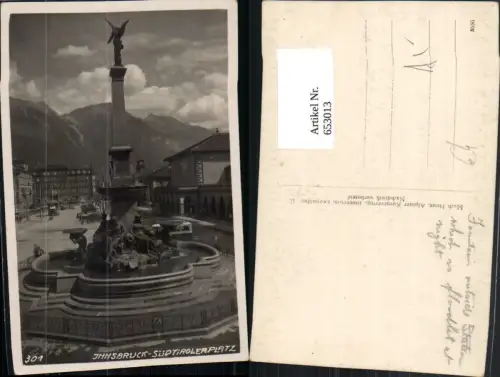 653013,Innsbruck Südtirolerplatz Brunnen