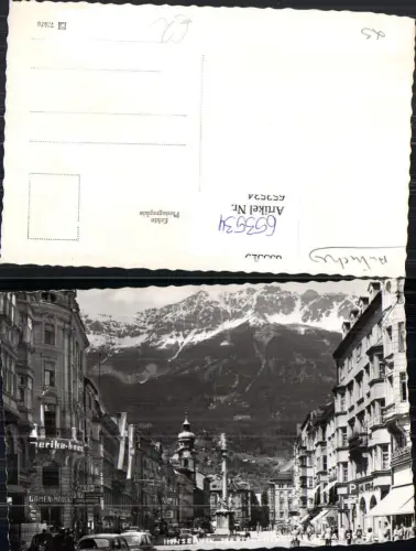 653534,Foto Ak Innsbruck Maria Theresienstrasse Annasäule