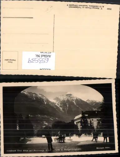 653539,Foto Ak Innsbruck Blick auf Rennweg Stadt Theater u. Hungerburgbahn