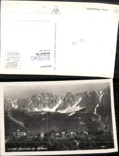 653540,Foto Ak Innsbruck Hungerburg m. Nordkette