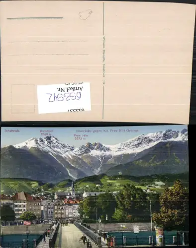 653542,Innsbruck Innbrücke geg d. Frau Hitt Gebirge Brandjoch