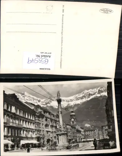 653549,Foto Ak Innsbruck Maria Theresiastraße m. Nordkette Annasäule