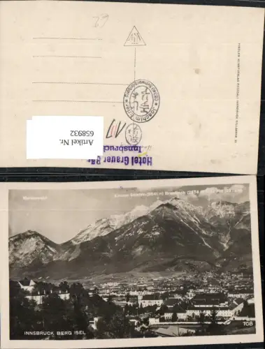 658932,Innsbruck Berg Isel Kleiner Solstein u. Brandjoch Frau Hitt