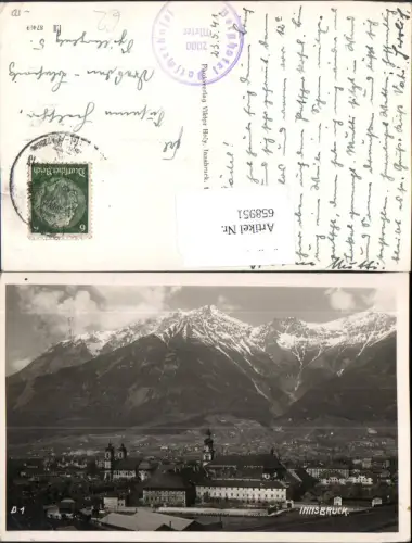 658951,Foto Ak Innsbruck mit Berge