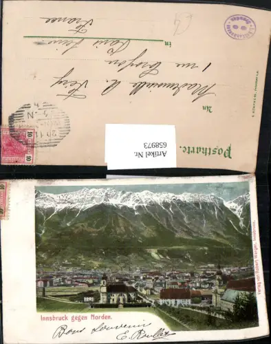 658973,Litho Innsbruck geg. Norden