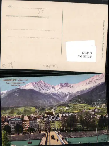 658999,Innsbruck geg. d. Frau Hittgebirge mit Innbrücke Brücke