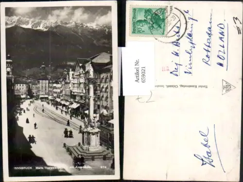 659021,Foto Ak Innsbruck Maria-Theresien-Straße mit Annasäule