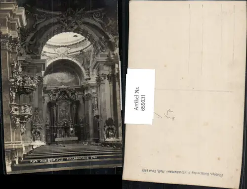 659031,Foto Ak Innsbruck Pfarrkirche Innenansicht pub A. Stockhammer 540