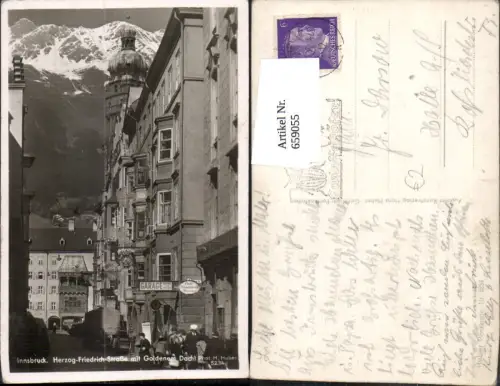 659055,Foto Ak Innsbruck Herzog Friedrichstrasse Goldenes Dachl