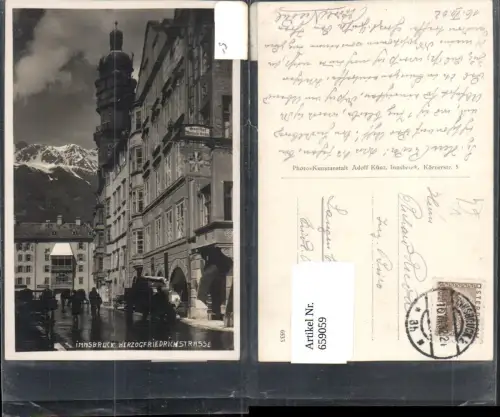659059,Innsbruck Herzog Friedrichstrasse Goldenes Dachl pub A. Künz