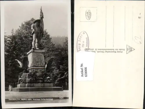 659066,Foto Ak Innsbruck Berg Isel Andreas Hoferdenkmal