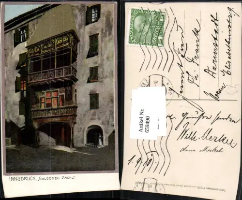 659490,Künstler Ak Innsbruck Goldenes Dachl pub Ottmar Zieher 1466