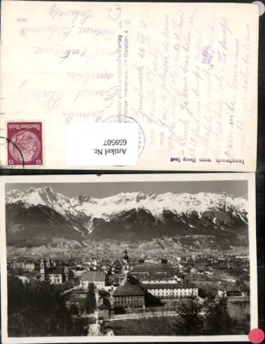 659507,Foto Ak Innsbruck vom Berg Isel pub Richard Müller