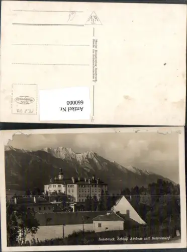 660000,Foto Ak Innsbruck Schloss Ambras mit Bettelwurf