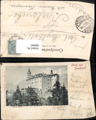 660005,Litho Innsbruck Schloss Ambras