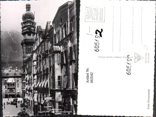 663542,Foto Ak Innsbruck Stadtturm u. Goldenes Dachl