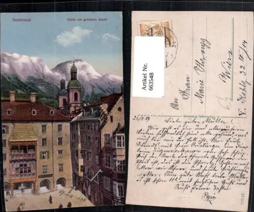 663548,Material Ak Innsbruck Goldverzierung Partie a. goldenen Dachl