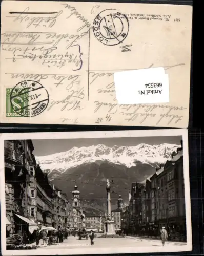 663554,Foto Ak Innsbruck Maria Theresienstraße Annasäule