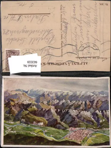 663559,Künstler Ak Innsbruck aus der Vogelschau