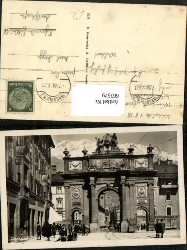 663579,Foto Ak Innsbruck Triumphpforte