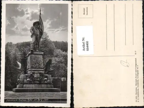 664460,Foto Ak Innsbruck Andreas-Hofer-Denkmal am Berg Isel