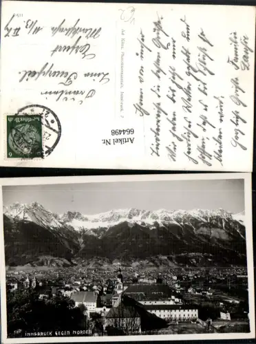 664498,Foto Ak Innsbruck geg. Norden pub Ad. Künz